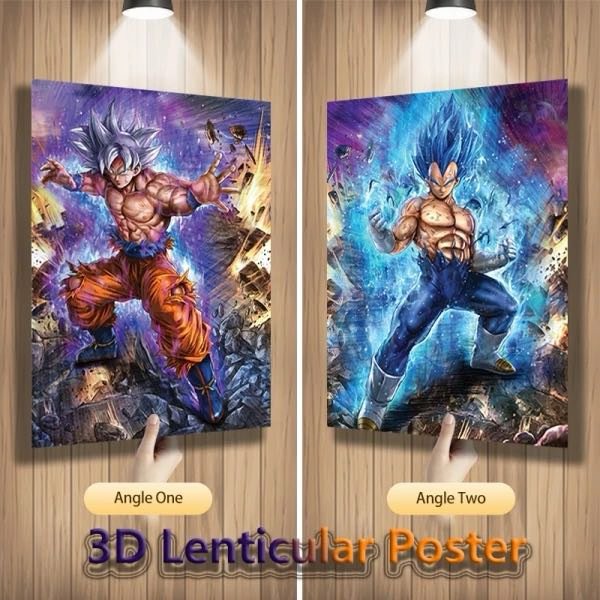 Cuadro de Vegeta y goku 3D Lenticular